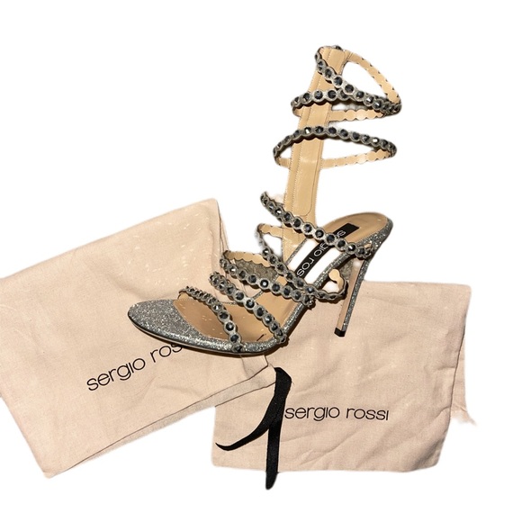 Sergio Rossi Kimberly 105 Crystal Heeled Sandals - Picture 5 of 15